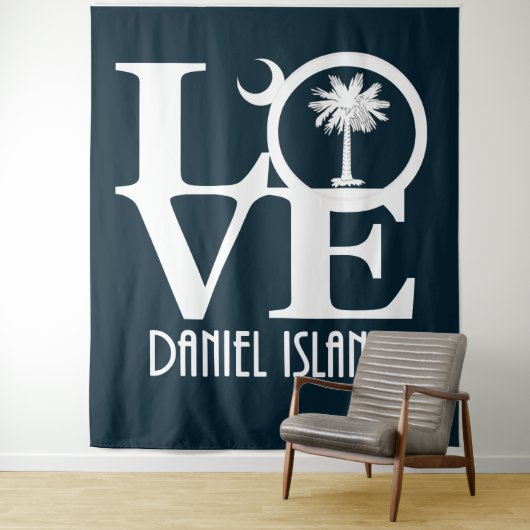 LOVE Daniel Island South Carolina Wandkleed (In situ)