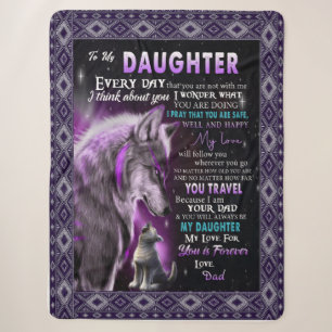 Love Daughter Brief aan mijn dochter-liefde voor Sherpa Deken