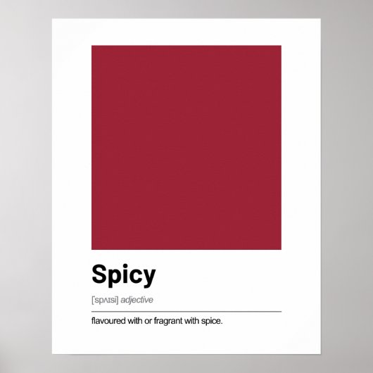 Love Definition Poster - Red Modern Art (Voorkant)