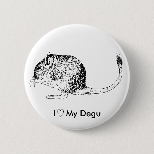 Love Degus - Pins Ronde Button 5,7 Cm (Voorkant)