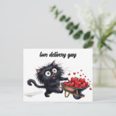 Love Delivery Guy Briefkaart (Staand voorkant)