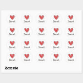 Love Denmark Ronde Sticker (Vel)