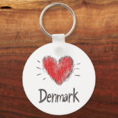 Love Denmark Sleutelhanger (Voorkant)