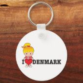 Love Denmark Sleutelhanger (Voorkant)