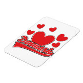 Love Denmark  style logo Magneet (Linkerzijde)