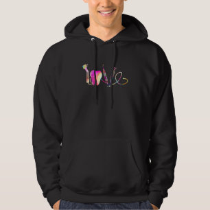 Love Dentist Dental Hygienist Tools toveren Dye Ar Hoodie