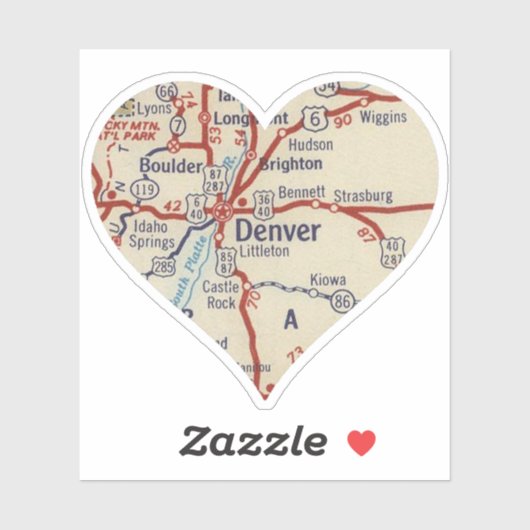 Love Denver Map Sticker (Vel)
