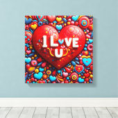 Love design Canvas Print (Insitu (Houten vloer))