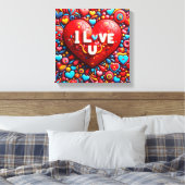 Love design Canvas Print (Insitu (Slaapkamer))