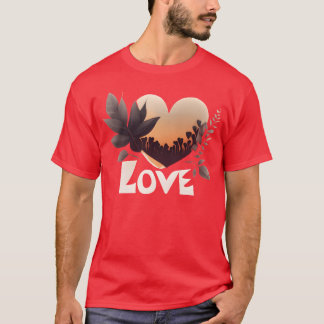 Love Design Leaves cadeau T-shirt