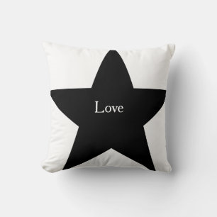 Love Design noir & étoile Trow Coussin Coussins