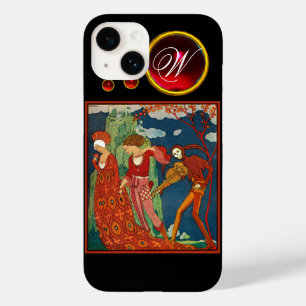 LOVE, DESIRE EN DOOD RED GEM STONE MONOGRAM Case-Mate iPhone 14 HOESJE