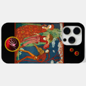 LOVE, DESIRE EN DOOD RED GEM STONE MONOGRAM Case-Mate iPhone CASE (Achterkant (horizontaal))