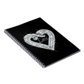 Love Diamond Heart Carnet spirale (Côté Droit)
