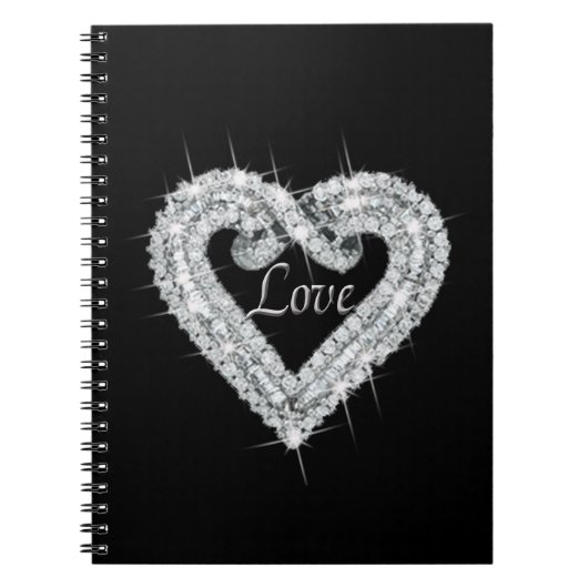 Love Diamond Heart Carnet spirale (Devant)