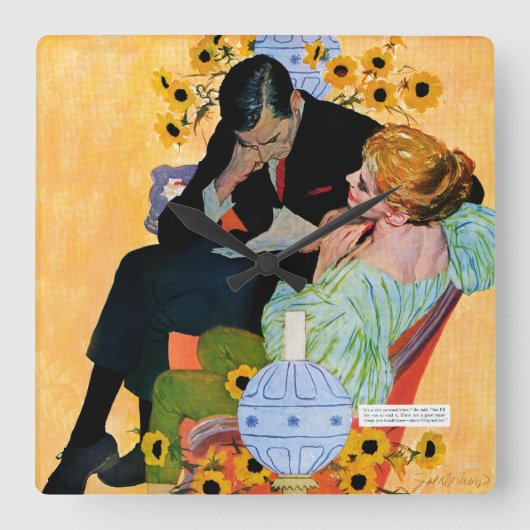 Love Dies langzaam Vierkante Klok (Voorkant)