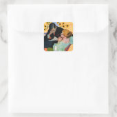 Love Dies langzaam Vierkante Sticker (Tas)