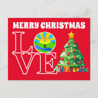 Love Disk Golf-kerstkaart Feestdagenkaart