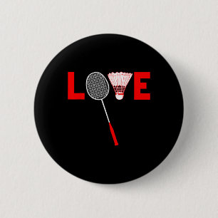 Love Dminton Retro Dminton Lover Cadeau Ronde Button 5,7 Cm