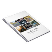 Love Dog Family Portrait Collage Design Notitieboek (Rechterzijde)