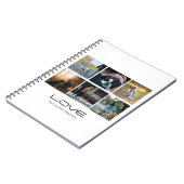 Love Dog Family Portrait Collage Design Notitieboek (Linkerzijde)
