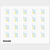 love dog vierkante sticker (Vel)