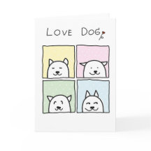 "Love Dogs" Carte de voeux pour. aimé