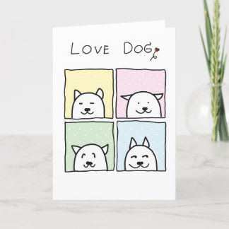 "Love Dogs" Carte de voeux pour. aimé