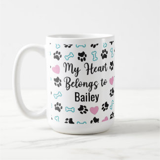 Love dogs Custom Name Photo Mug Gift Koffiemok