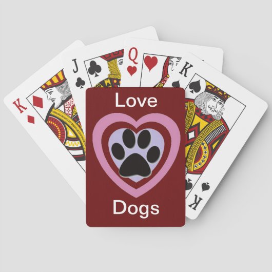 Love Dogs-speelkaarten Pokerkaarten (Achterkant)