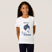 Love Dolphins - Nom de l'enfant T-shirt (Devant entier)