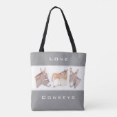 Love Donkeys Grey Sac fourre-tout (Dos)