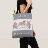 Love Donkeys Grey Sac fourre-tout (De près)