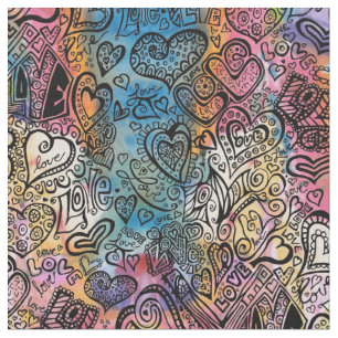 Love Doodle Fabric Stof