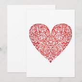 Love Doodle Heart Abstract Art, No 02 Bedankkaart (Voorkant / Achterkant)