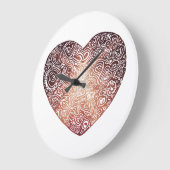 Love Doodle Heart Abstracte Art Grote Klok (Hoek)