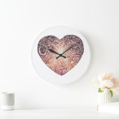 Love Doodle Heart Abstracte Art Grote Klok (Huis)