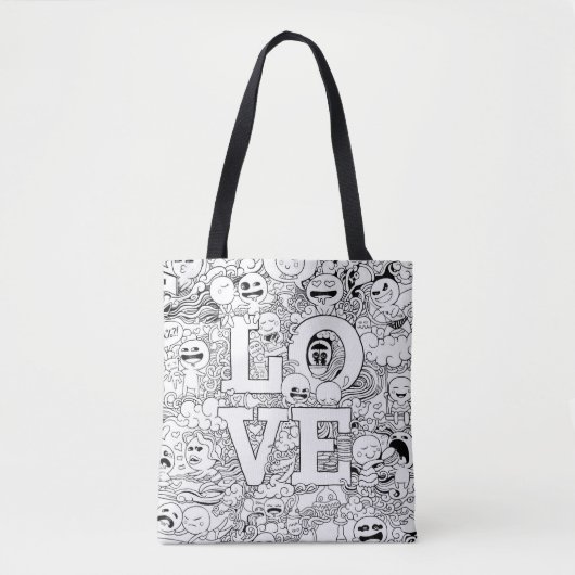 Love Doodles Tote Bag (Voorkant)