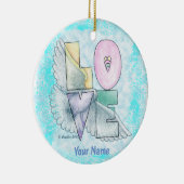 Love Dove Keramisch Ornament (Rechts)