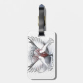 Love Doves Bagagelabel with Leather Strap (Achterkant verticaal)