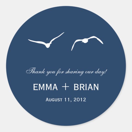 Love Doves Favoriser Sticker / Envelope Seal - Mar (Devant)