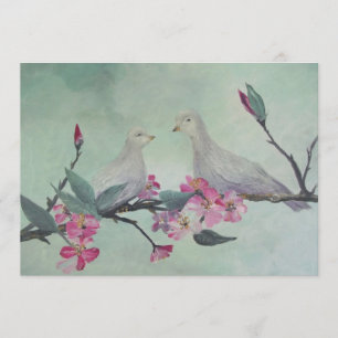 Love Doves Invitations - Original ART Kaart