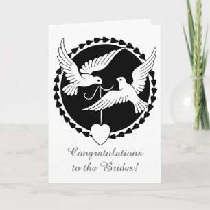 Love Doves Lesbian Wedding Kaart