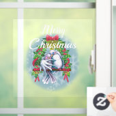 Love Doves Merry-kerstvensterkoeling Raamsticker (Huis)