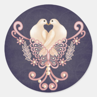 Love Doves Ronde Sticker