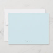 Love Doves Wedding Cartes De Réception - Sky Blue (Dos)