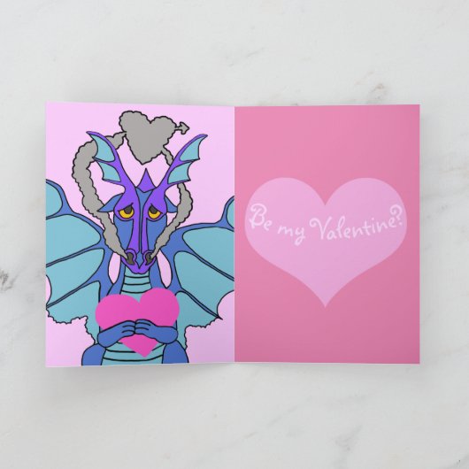 Love Dragon Carte Saint Valentin (Intérieur)