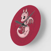 Love Dragon Clock Ronde Klok (Hoek)