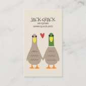 Love Ducks | Grappig Cartoon paar | Wingman Visitekaartje (Voorkant)