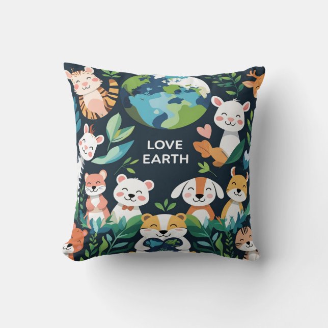 Love Earth Kussen (Voorkant)